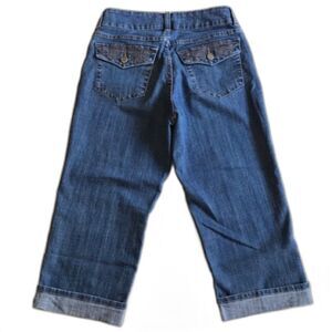 Riders by Lee Cuffed Cropped Flap Pocket Jeans Blue Sz 4